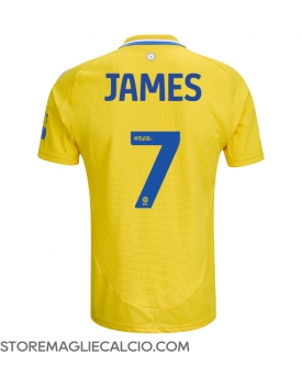 Leeds United Daniel James #7 Maglia Gara Trasferta Repliche 2024-25 Maniche Corte Leeds United Daniel James #7 Maglia Gara Trasferta Repliche 2024-25 Maniche Corte